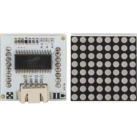 HW-572 I2C 8x8 Punktmatrixmodul, digitales Signal, XH2.54x4 Anschluss, LED-Punktmatrixmodul (1/5)