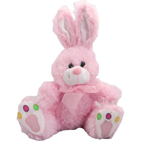 Coniglietto decorativo pasquale rosa in peluche (1/2)