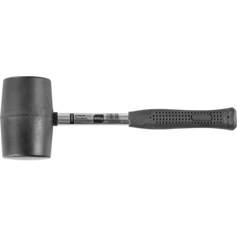 Hammer Strend Pro HM213 900 g, Gummihammer, BlackHead, Metallgriff, Stiellänge 345mm