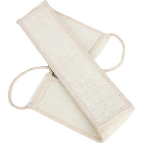 Serviette de bain en luffa avec bande au dos, serviette de corps exfoliante naturelle en luffa, éponge pour le dos sous la douche (1/5)