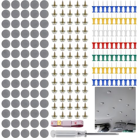 Bouton De Reprise De Plafonnier Automobile - Rivet À Cliquet Universel Pour Toit De Voiture - Kit De Réparation Complet Avec Outil D'Installation - 70 Pièces (1/5)