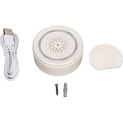 Sirène Intelligente Alarme Sans Fil WiFi Contrôle APP 105dB avec Alerte Sonore et Lumineuse pour Sécurité Domestique (1/5)