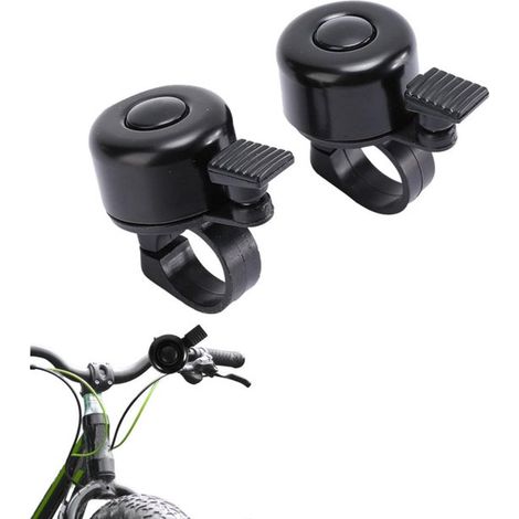 Campanello per bicicletta, mini campanello per bambini e adulti, facile da installare, robusto e resistente, nero, 35 × 35 × 52 mm, adatto a manubri da 22 mm (1/5)