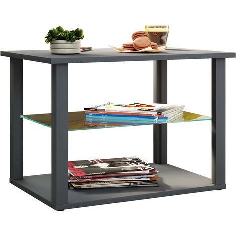 Holz Sofatisch Couchtisch Glas Wanilo M