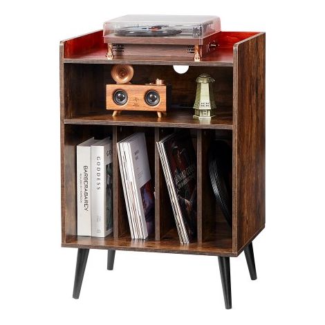 Meuble Platine Vinyles 3 Niveaux Support de Tourne-disque avec (1/5)