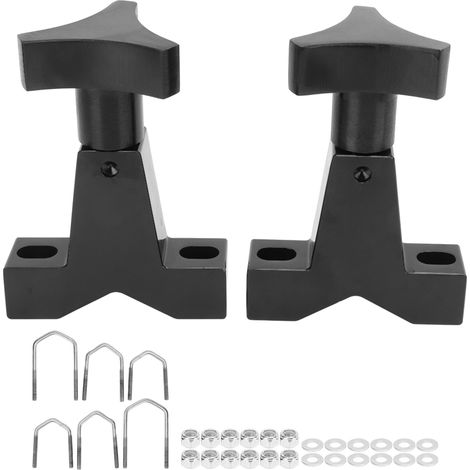 Dispositif de levage, collier de serrage pour tuyaux, noir, système de fixation en alliage d'acier pour tuyaux carrés et ronds de 1 à 2,5 pouces. (1/5)