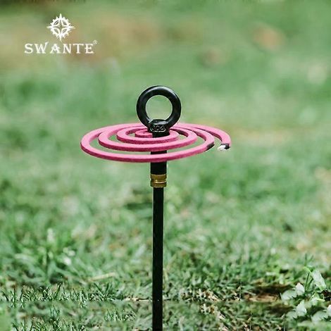 Support pour spirales anti-moustiques Swate avec pinces à linge, idéal pour le camping en été. Plateau en noyer noir pour encens et répulsifs anti-moustiques.