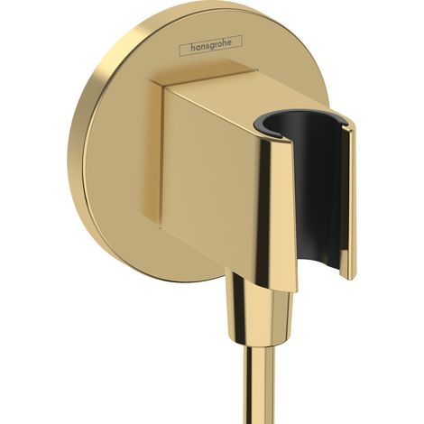 Hansgrohe Fixfit - Presa d'acqua a muro con supporto doccia, color oro 26888990