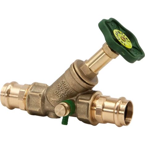 JS Valvola a flusso libero, con raccordo a pressare (filettatura interna), con scarico, con asta non ascendente, DN25, raccordo a pressare 28mm, omologata DVGW, 0015382800001