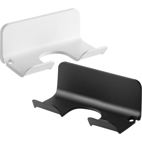 Lot de 2 supports adhésifs pour sèche-cheveux support mural moderne et simple avec rangement câble , (1/5)