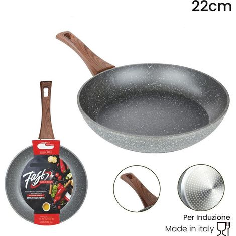 Panoramique Antiadhésif Anti-rayures Anti-rayures Pour La Poignée En Bois à Induction De ø 18 à 26 Cm     -diamètre 22cm   -