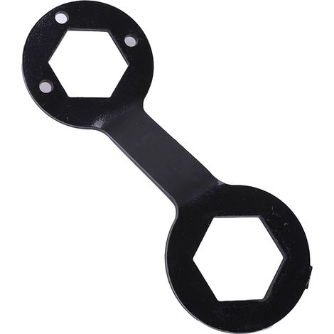 Clé à molette noire haute résistance pour machine à laver, en acier allié au chrome-vanadium de 5 mm d'épaisseur.