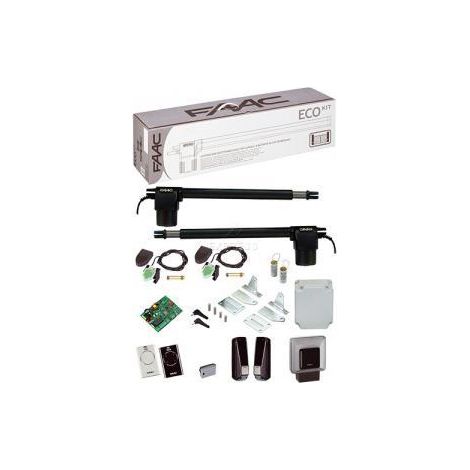 Faac – Kit de motorisation portail battant jusqu'à 2.3m – Poussée 320 daN – Moteur auto-bloquant IP44 – Installation facile et entretien réduit - 105632146