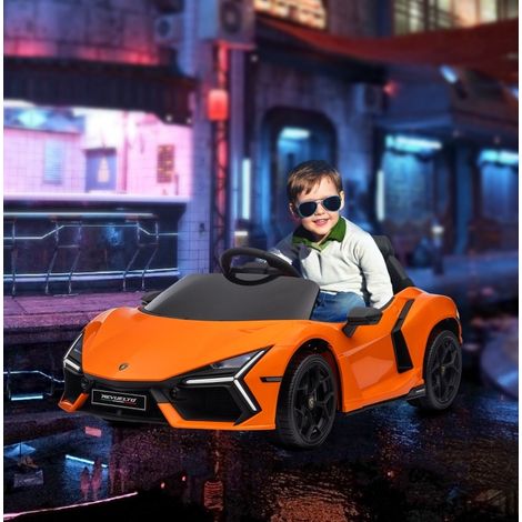 Elektrisches Kinderauto 3-5 Jahre, ferngesteuert, mit Hupe, Orange HAVRYA (1/3)