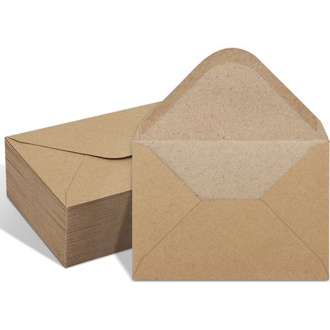 100 enveloppes en papier kraft (10 x 15 cm) - Style vintage - Cartes postales et de vœux - Invitations - Grammage : 120 g/m² (1/5)