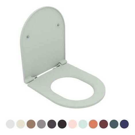 Sedile WC in termoindurente, per vaso serie Infinity filomuro. Con sgancio rapido e chiusura rallentata (velocità regolabile). Collezione esclusiva disponibile in 13 finiture.(DianFlex) Misura: