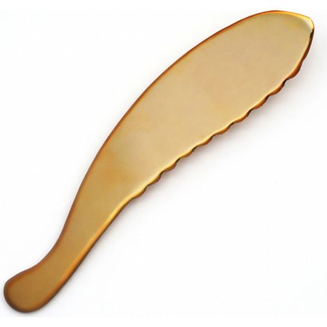 Placa de gua sha de latón pequeña modelo 6 (1/5)
