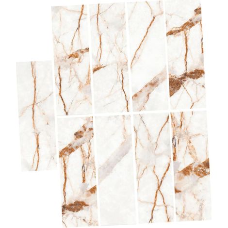 9pièces Stickers Auto - adhésifs Marbre Pour Cuisine Et Salle De Bain (1/5)