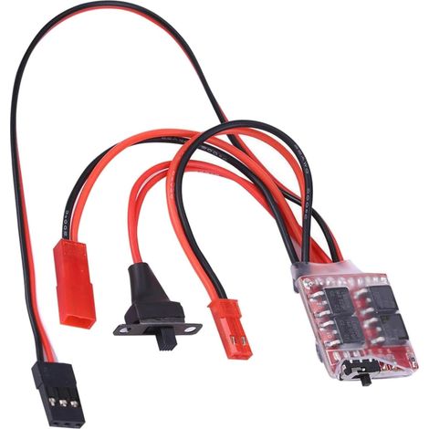 Regolatore di velocità elettronico a spazzole da 30 A con freno per auto/barche RC, regolatore di velocità ESC a doppia spazzola da 30 A, per auto RC crawler 1/10