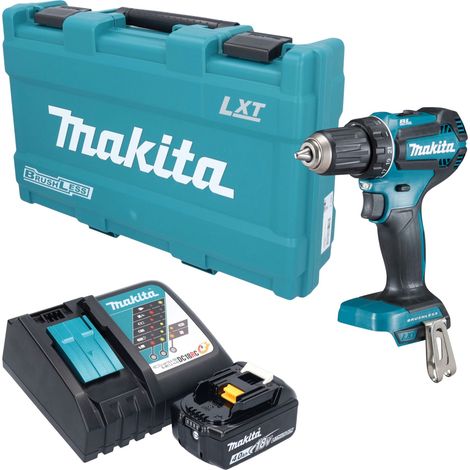 Trapano avvitatore a batteria Makita DDF 485 RM1K 18 V 50 Nm brushless + 1 batteria da 4,0 Ah + caricabatterie + valigetta (1/5)