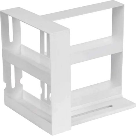Estante para especias, diseño giratorio, organizador que ahorra espacio, 2 niveles - Blanco (1/2)