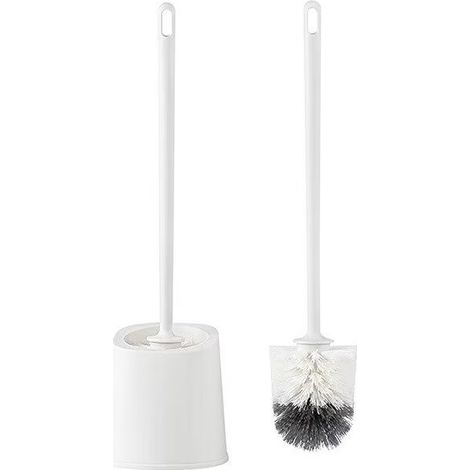 Brosse Toilettes WC Matériaux Résistants Design Moderne Brosse Fixe et Durable pour Hygiène Parfaite – Blanc (1/2)
