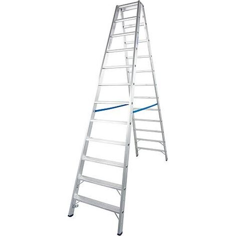 Echelle double H de travail 4,60 H reelle 2,80 Longueur 3,04 marches 2x12 (1/5)
