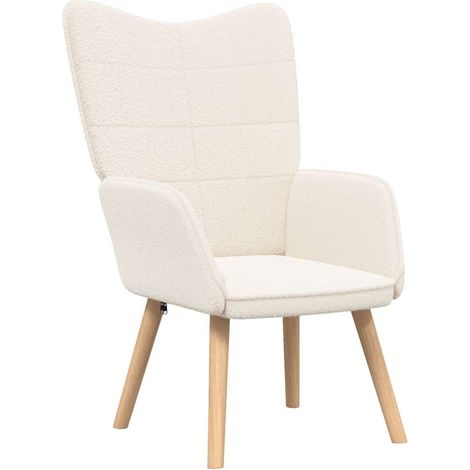 Fauteuil de Salon,Chaise,Fauteuil relaxant Crème 62 x 67 x 95.5 cm tissu CFW934238 (1/5)