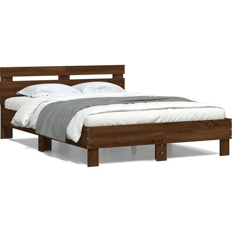 Maison Exclusive - Cama con cabecero madera de ingeniería marrón (1/5)