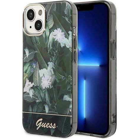 Coque Guess Jungle - Coque pour iPhone 14 Plus (Verte) (1/5)