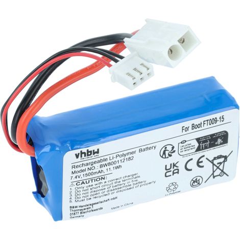 vhbw Batería recargable reemplaza Revell 44140 para modelismo (1500mAh, 7,4V, Li-poli)