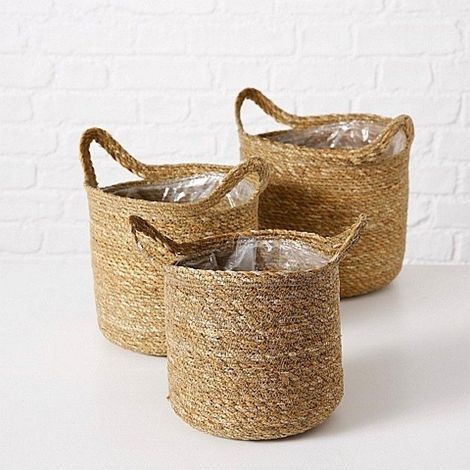 Boltze Pots en Herbier de Mer Naturel Set de 3 (1/3)