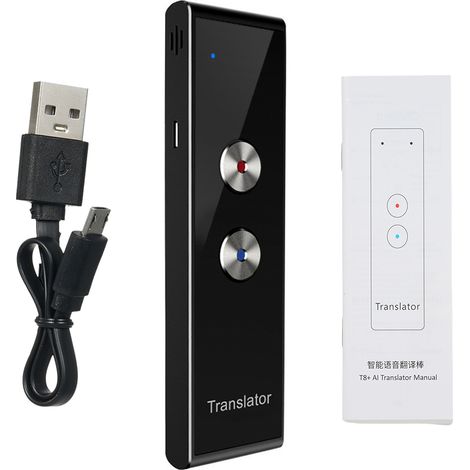 Traducteur Vocal Portable T8+ avec App 97 Langues, Interprétation Simultanée, Bluetooth, Aluminium, 3h Batterie (1/4)