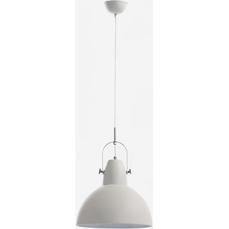 Lampada a sospensione industrial in metallo Luz - Bianco