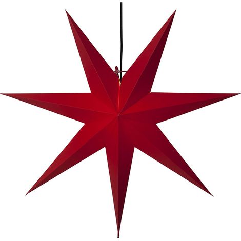 Star Trading Grande lampe étoile en papier 'Rozen', fonctionnement sur secteur, douille E14, rouge, Ø 70 cm (1/4)