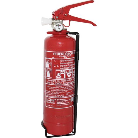HP Autozubehör 10151 ABC 1 kg DIN EN 3 Feuerlöscher Inkl. Halter EN 3-7 DIN 3-7 1 St.