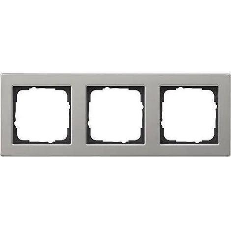 Gira Marco embellecedor 3f Gira E2 Acero inoxidable [021333], 0213 33