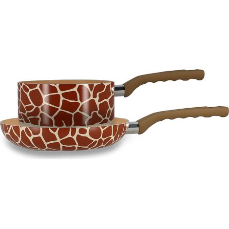 Set 1 poêle et 1 casserole 18cm en aluminium, GIRAFE (1/3)