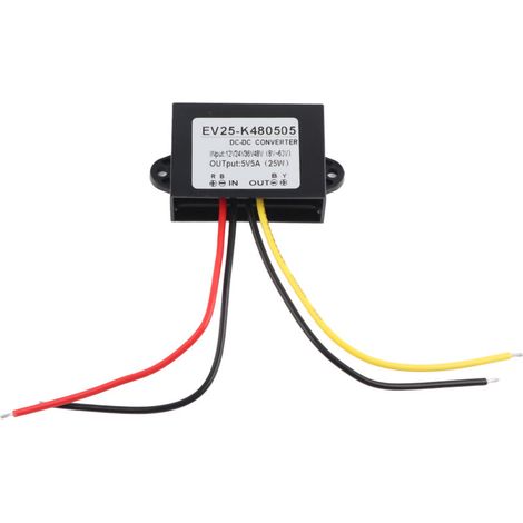 Convertitore da 8,60 V a 5 V 5 A, alimentatore step-down integrato, con porte multiple per schermo LED per auto, telecamera di sorveglianza, ventilatore, pompa dell'acqua, motore, router.