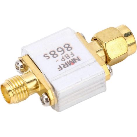 Filtre passe-bande 868 MHz, boîtier en alliage d'aluminium, filtre passe-bande SAW avec interfaces SMA-M et SMA-F pour RFID
