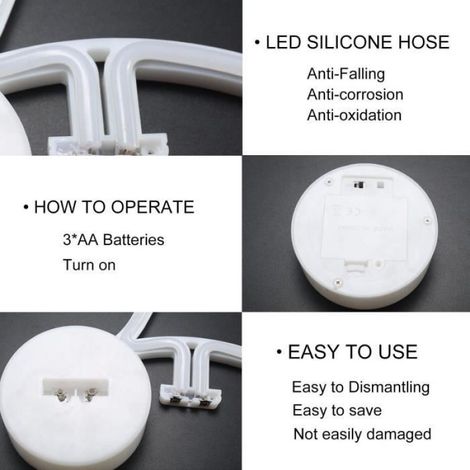 Amour néon Light avec base Veilleuses, LED Amour Lampes d'ambiance Rose Signes Batterie Opération Luminaires intérieur décoration (1/4)