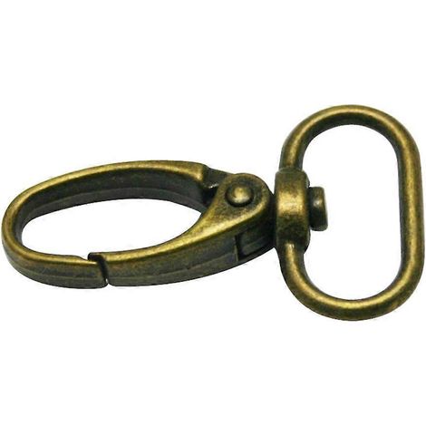 20 hameçons à mousqueton ovales pivotants en bronze
