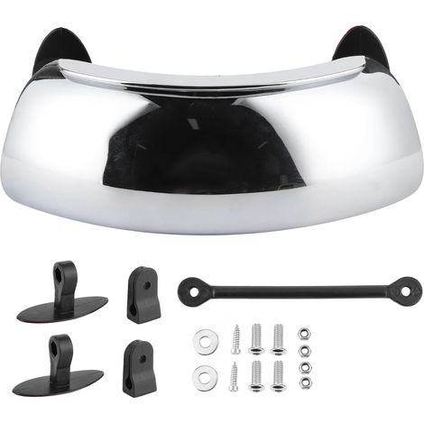 Rétroviseur de moto grand angle 180° réglable, fixation pare-brise, élimination des angles morts