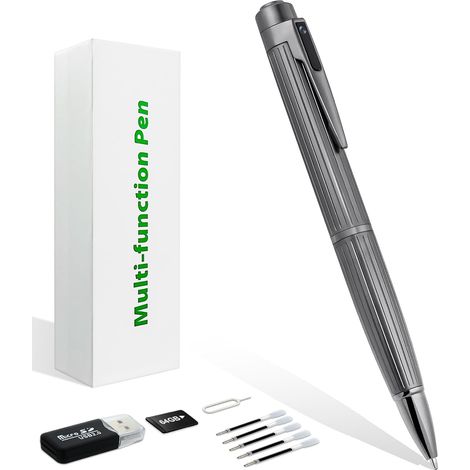 Caméra Stylo Espion, caméra cachée 1080P de 16 Go avec Surveillance des mouvements, Enregistrement vidéo et Audio (1/5)