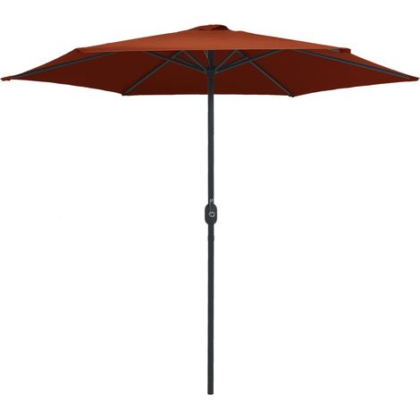 Maison Exclusive - Ombrellone da Giardino Palo in Alluminio 270x246 cm Terracotta (1/5)
