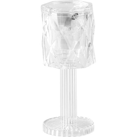 Lampe de table moderne en cristal, lampe de table glamour à paillettes diamant, lampe de bureau décorative pour chambre, salon, bureau, pile incluse (1/5)