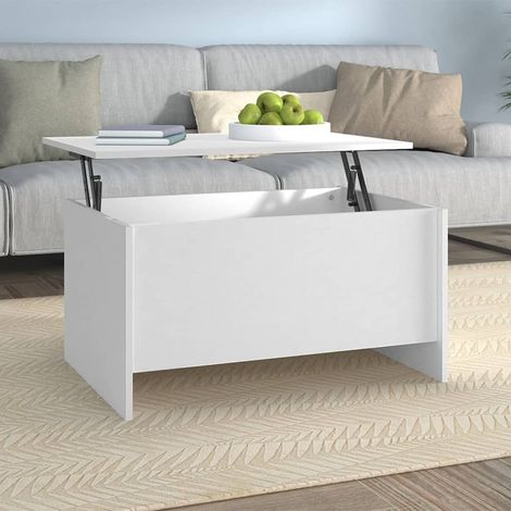vidaXL Tavolino da Salotto Bianco 80x55,5x41,5 cm in Legno Multistrato (1/5)