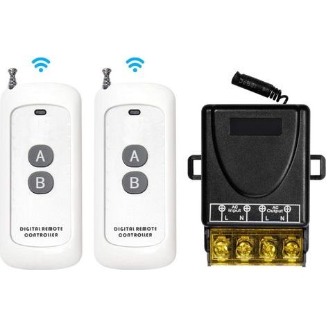 Interruttore remoto wireless, AC 110V/220V/230V/240V Interruttore RF telecomandato, modulo ricevitore RF wireless a 433 MHz per pompe dell'acqua, industrie della sicurezza (1/4)