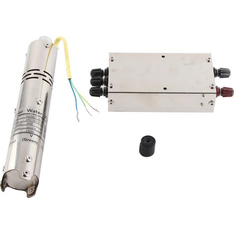 Pompe immergée solaire 24V DC sans balais, débit 30m, contrôleur MPPT NS242T, moteur à vis, photovoltaïque, pour puits et irrigation. (1/5)