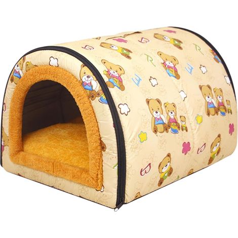 Nid Chaud pour Animaux de Compagnie, chenil pour Chien Grotte pour Chien et Chat résistante aux intempéries - Maison fermée pour Chiens de Taille Moyenne et Petite avec poignée pour Balcon, Jardin (1/5)